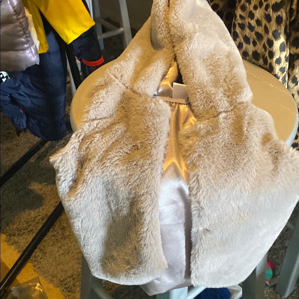 Cream Sherpa Vest Plush Cozy Layer